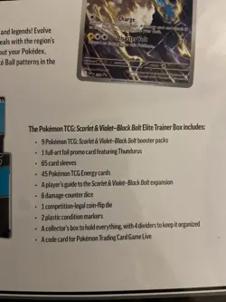 Pokemon Scarlet & Violet Black Bolt Elite Trainer Box Thundurus TCG - Image 3