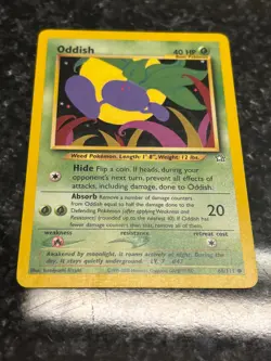 Oddish 68/111 Neo Genesis Regular Common LP Vintage Pokemon Card 2000 - Image 3