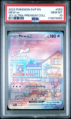 2023 POKEMON SVP EN-SV BLACK STAR PROMO 151 ULTRA-PREM COLL #053 MEW EX PSA 10 - Image 1