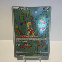 Pokemon - 136/132 Shuckle ME01 Mega Evolution Illustration Rare Holo NM TCG ME - Image 1