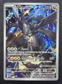 Pokemon N's Zekrom Pokemon Center Exclusive Mega Evolution Promo 031 Full Art - Image 1
