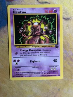 Mewtwo 14 Vintage Wotc Promo Non Holo Rare Wizards Of The Coast Pokemon Card - Image 2