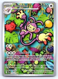 Ambipom 107/094 Illustration Rare Phantasmal Flames Pokemon Near Mint - Image 1