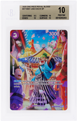 2025 Piece Card Game Royal Blood Uso Hachi Alternate Art #ST18001 BGS 10 - Image 1