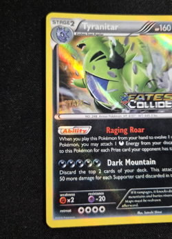 Pokemon TCG Tyranitar XY130 STAFF promo Fates Collide LP/SP (Excellent!) - Image 4