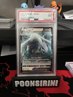 2022 Pokemon SWSH Lugia V Silver Tempest PSA Mint 9 - Image 1