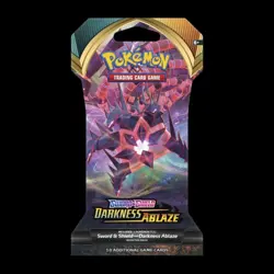 Pokemon Sword & Shield Darkness Ablaze Sleeved Booster Pack 2020 - Image 1