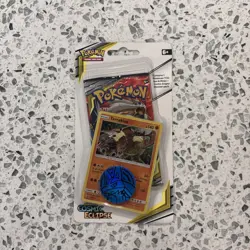 Pokemon S&M Cosmic Eclipse Booster Checklane Blister Pack Terrakion Promo New - Image 1