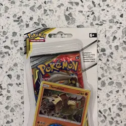 Pokemon S&M Cosmic Eclipse Booster Checklane Blister Pack Terrakion Promo New - Image 2