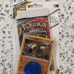 Pokemon S&M Cosmic Eclipse Booster Checklane Blister Pack Terrakion Promo New - Image 3