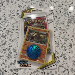 Pokemon S&M Cosmic Eclipse Booster Checklane Blister Pack Terrakion Promo New - Image 5
