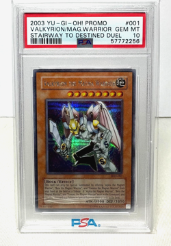 2003 YUGIOH Valkyrion The Magna Warrior PSA 10 SDD-001 Secret Rare Promo - Image 1