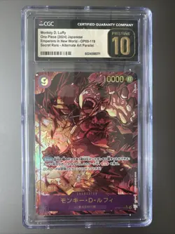 One Piece CCG Monkey.D.Luffy SEC Alt. Art OP09-119 Japanese CGC Pristine 10 - Image 1