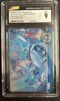 2025 Azur Lane Japanese Vol 4 Clear Tempesta & The Sleeping Sea #112 CGC 9 - Image 1