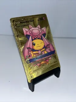 Pikachu Mega Diancie Cosplay Metal Gold Foil Pokemon Card Fan Art Card HP700 - Image 3