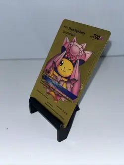 Pikachu Mega Diancie Cosplay Metal Gold Foil Pokemon Card Fan Art Card HP700 - Image 4