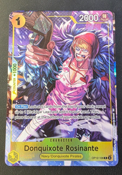 One Piece Card Game Donquixote Rosinante OP12-108 Illustration Alternate Art - Image 1