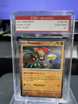 HAWLUCHA 2023 HOLO FOIL #118/198 RARE Pokemon Card GRADED 10 TCG CCG - Image 1