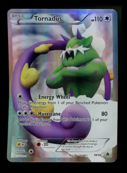 Tornadus 98/98 Emerging Powers 2011 Full Art Holo Rare Pokemon Card TCG - Image 1