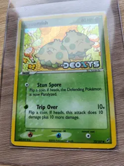 2005 Pokemon TCG Shroomish 72/107 EX Deoxys Holo Rare Stamped Card - Image 1