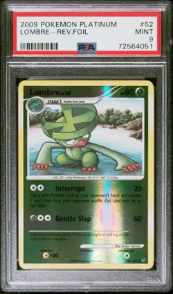 Pokemon Card Lombre 52/127 Reverse Holo Platinum PSA 9 MINT - Image 1