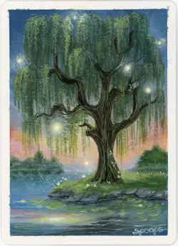 Signed MTG 4th Ed. Will O' the Wisp Artist Proof, Jesper Myrfors, Painted Back - Image 1