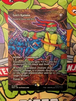 MTG Leo's Katana - Sword of Sinew and Steel (Borderless) NM - Image 1
