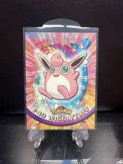 1999 Topps Pokemon TV Animation Wigglytuff #40 Black Logo Card Foil - Image 1