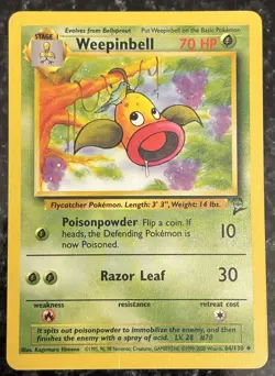 Weepinbell 064/130 Base Set 2 Regular Uncommon NM Vintage Pokemon Card 2000 - Image 1