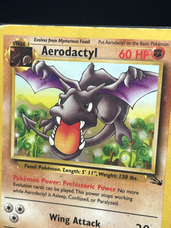Pokemon '142 Aerodactyl 16/62 Fossil Rare Vintage WOTC 1999 MP - Image 1