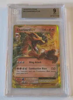 2016 Pokemon Evolutions #12 Charizard Holo EX BGS 9 Mint - Image 1