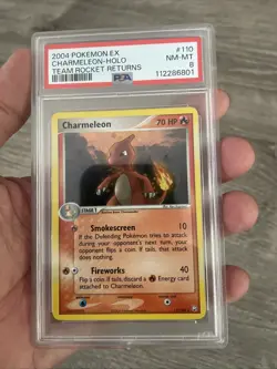 Pokemon Charmeleon #110 Team Rocket Returns PSA 8 - Image 1
