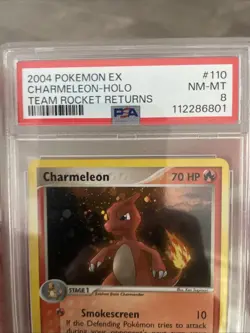 Pokemon Charmeleon #110 Team Rocket Returns PSA 8 - Image 2