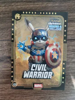 Civil Warrior Gold Foil 2025 Pokemon Pikachu Heroes & Villains - Image 1