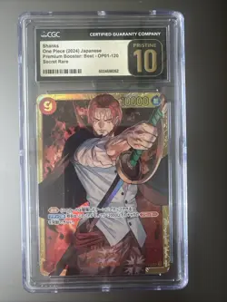 One Piece CCG Shanks SEC OP01-120 Japanese CGC Pristine 10 - Image 1