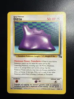 Ditto 18/62 Fossil Non Holo Pokemon Card - Image 1