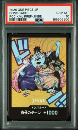 PSA 10 Jinbe DON!! Card Promo One Piece Japanese Kumamoto Prefecture - Image 1