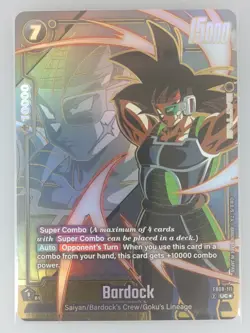BARDOCK FB08-111 Gold Foil Alternate Alt Art Dragon Ball Super Fusion World Card - Image 1
