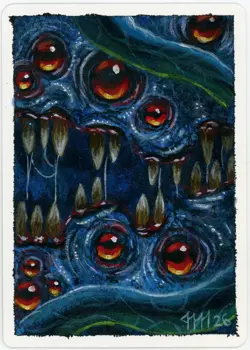 Signed MTG Rev. Ed. Phantom Monster Artist Proof, Jesper Myrfors, Painted Back - Image 1