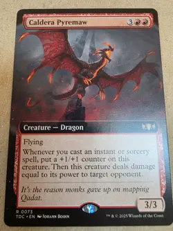 Caldera Pyremaw - (Extended Art) Commander: Tarkir: Dragonstorm Regular - Mtg - Image 1
