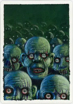 Signed MTG Revised Ed. Scathe Zombies Artist Proof, Jesper Myrfors, Painted Back - Image 1