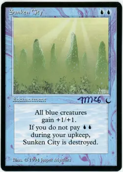 Signed MTG The Dark Ed. Sunken City Artist Proof, Jesper Myrfors, Painted Back - Image 2