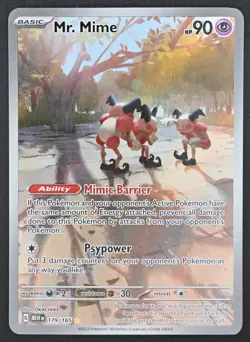 Mr. Mime 179/165 Pokemon TCG SV: Scarlet & Violet 151 Illustration Rare NM - Image 1