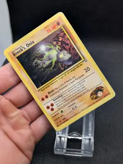 Brock's Onix 21/132 Rare Gym Heroes Set Pokemon Card WOTC Played - Image 2