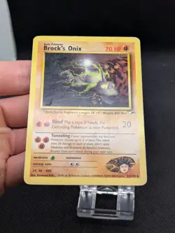 Brock's Onix 21/132 Rare Gym Heroes Set Pokemon Card WOTC Played - Image 3