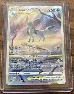 Pokemon-Glaceon VSTAR-GG40/GG70-Ultra Rare-Phantasmal Flames-w/cardguard/sleeve - Image 1