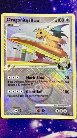 Pokemon Supreme Victors Set - Dragonite FB Crosshatch Holo League Promo # 56/147 - Image 1