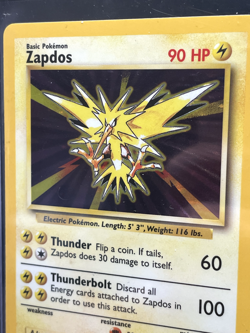 Pokemon '145 Zapdos 16/102 Holo Rare Vintage WOTC 1999 NM - Image 2