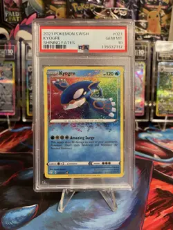 2021 Pokemon Shining Fates Kyogre #021 PSA 10 GEM MINT Amazing Rare Holo - Image 1