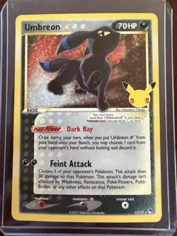 Pokemon - Umbreon Gold Star - 25th Anniv Celebrations - #17 Classic Coll. - NM - Image 1
